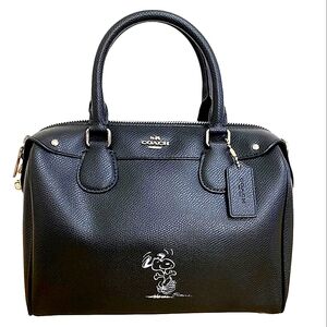 COACH Snoopy/Peanuts Leather Mini Bennett